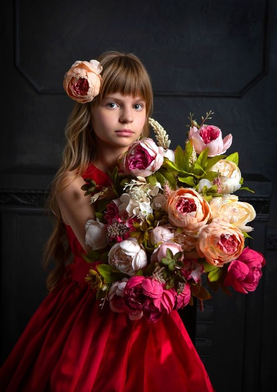 девочка, портрет, студия Детский портрет. Кираphoto preview