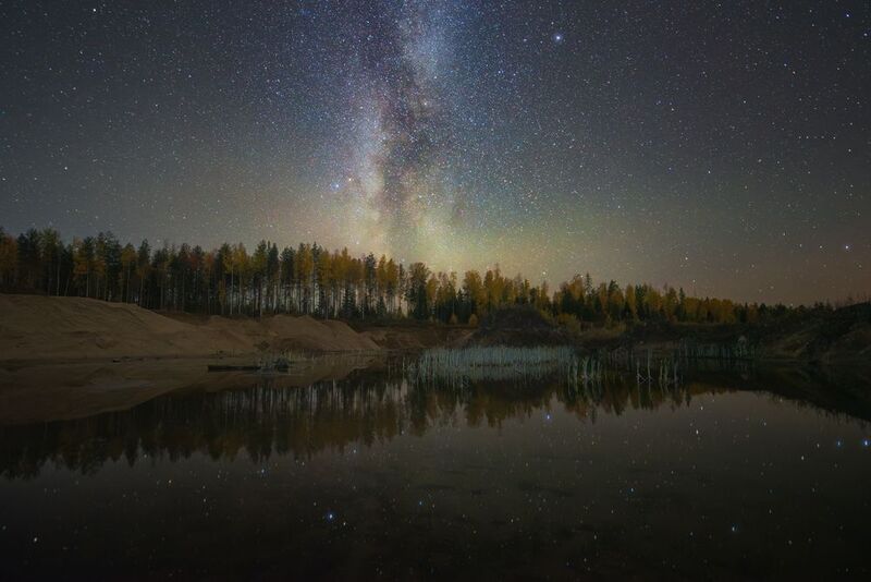 млечный путь, звезды, осень  фото превью