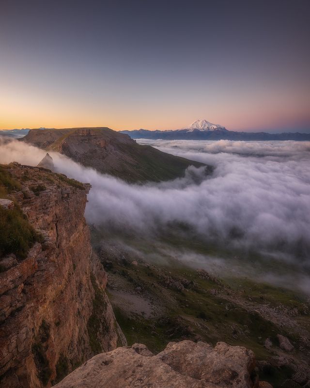 кавказ, бермамыт, эльбрус, горы, рассвет ***photo preview