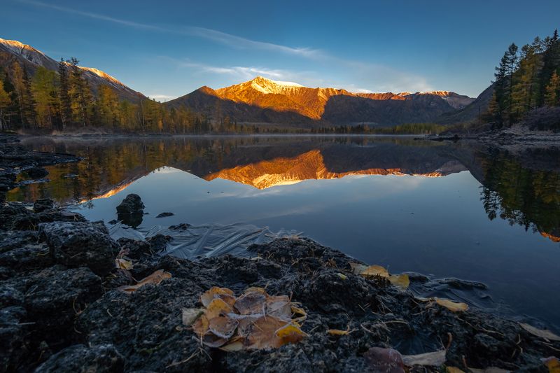 олон-нур, жомболок, саяны, бурятия, осень Осенний рассвет на озёрах Олон-Нурphoto preview
