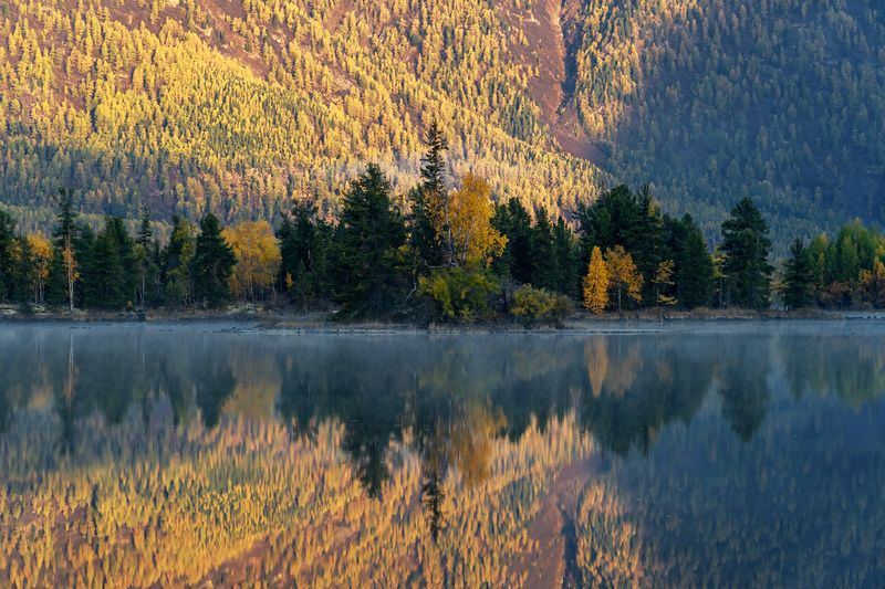 олон-нур, жомболок, саяны, бурятия, осень Утро на Олон-Нурphoto preview