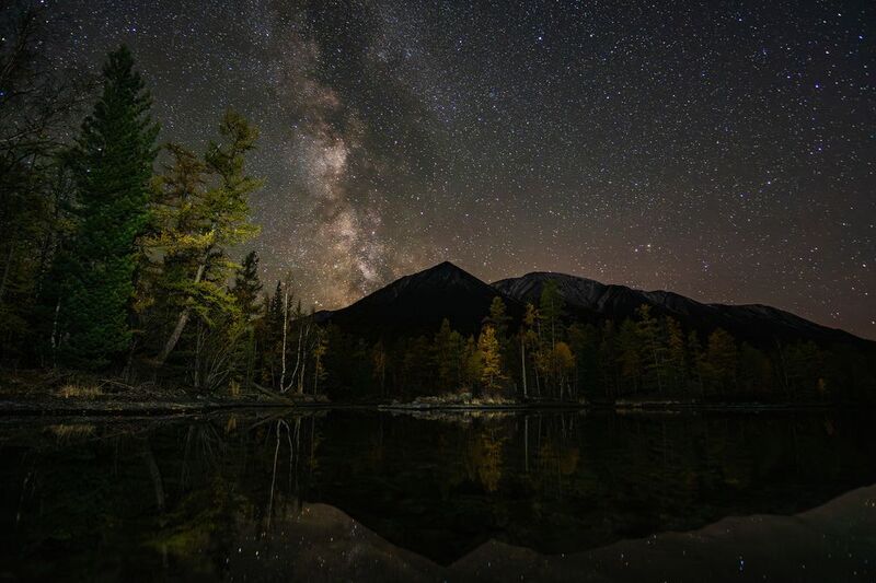 олон-нур, жомболок, саяны, бурятия, осень Млечный Путь над озером Олон-Нурphoto preview