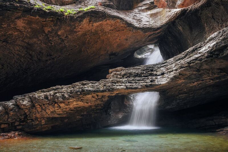 nature, rock, water, outdoors, landscape, mountain, waterfall, stone, underground, caucasus, gorge, cave, ущелье, водопад, природа, пейзаж, вода, кавказ, дагестан, горы Подземный водопадphoto preview