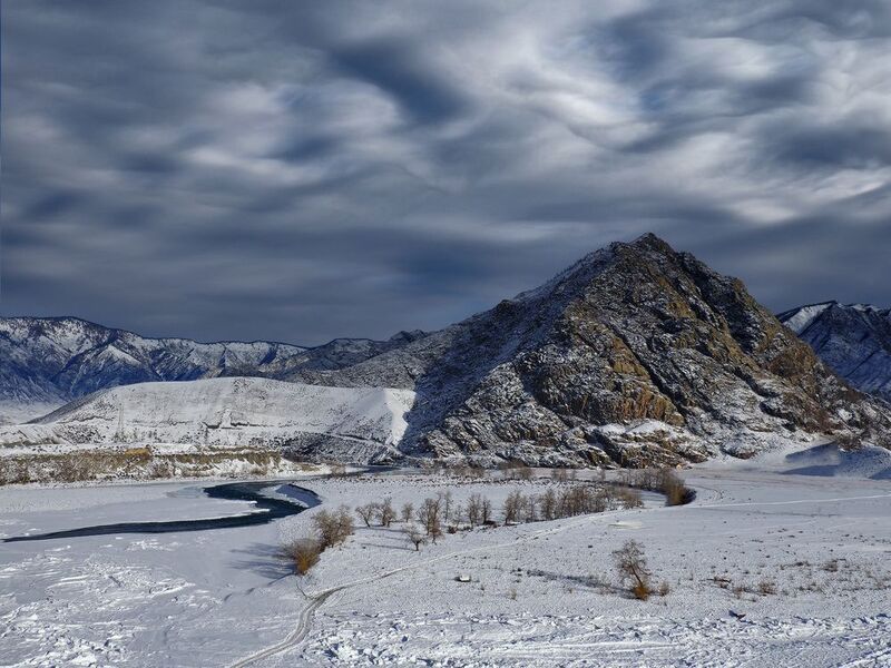 Катунь, Сибирь, Алтай В морозных оковахphoto preview