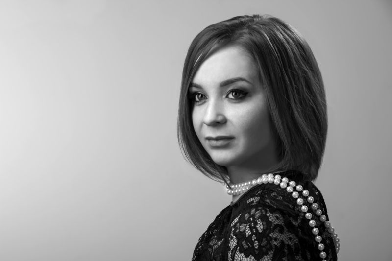 Чёрно-белое фото, чб фото, портрет, женский портрет photo preview
