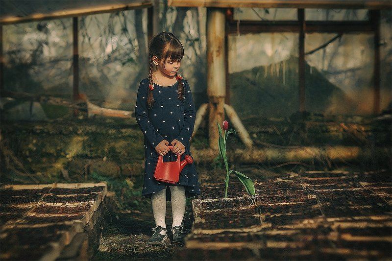 цветок, дети, весна цветокphoto preview