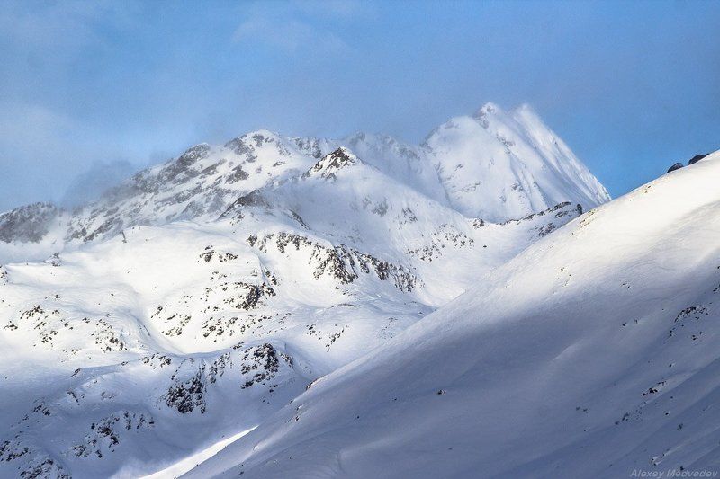 кавказ, домбай, зима,  снег, ущелье, горы,   Сулахатphoto preview