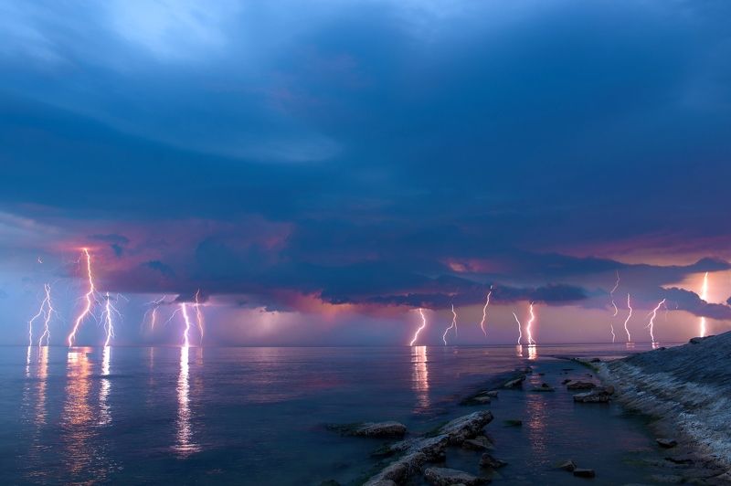 Sea, Анапа, Гроза, Море, Черное море Гроза над Анапойphoto preview