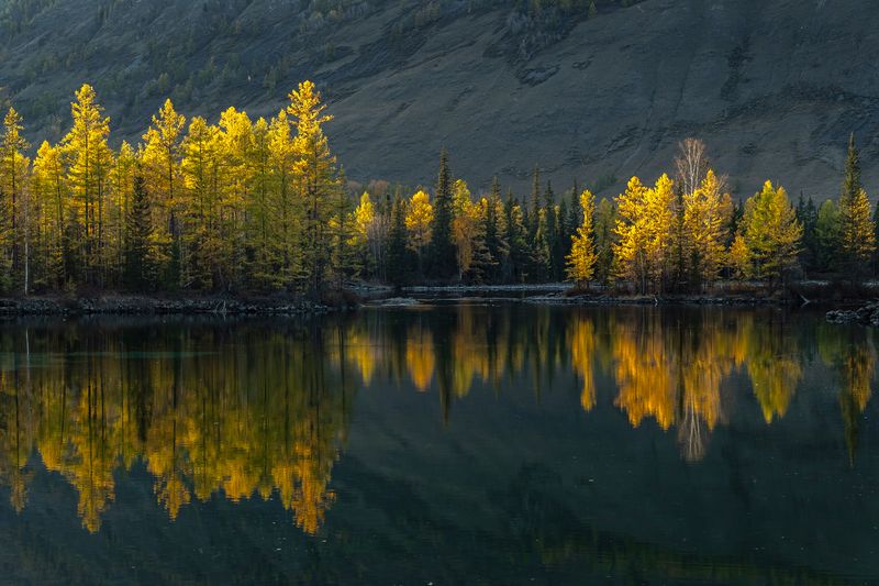 олон-нур, жомболок, саяны, бурятия, осень Золотая осень на лавовых озёрахphoto preview