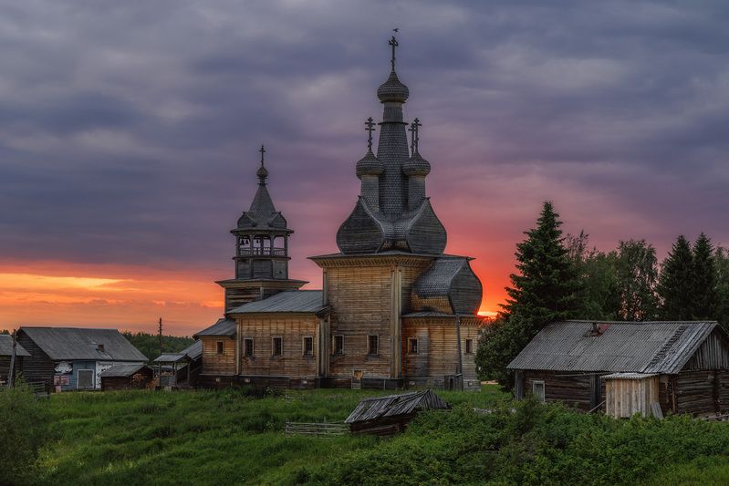 кимжа, север, закат, белые ночи Кимжа фото превью