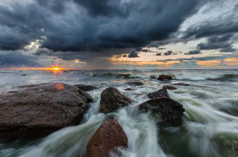 санкт-петербург, питер, петербург, спб, шепелевский маяк, облака, небо, волны, камни, залив, финский залив, bay, clouds, sky, waves, landscape, пейзаж Непогода на финском заливеphoto preview