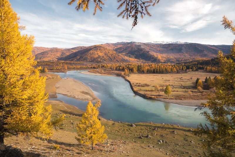алтай, джазатор, осень Село Джазатор (Беляши). Алтайphoto preview