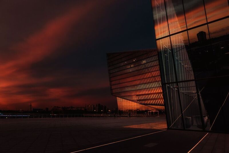 Лахта закат Санкт-Петербург Лахта центр на закате фото превью