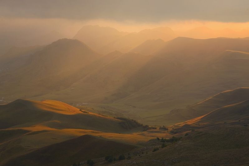 закат горы кавказ Закат в горах Кавказаphoto preview