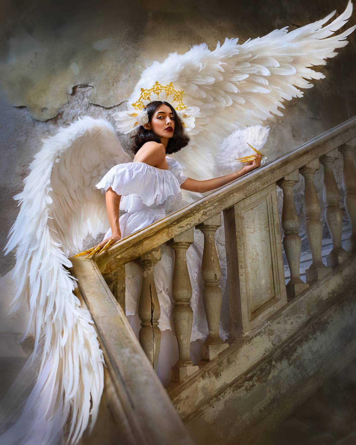 фотограф юлия дюдина, фотограф нижний новгород, арт фотограф,  волшебная фотосессия, фотосессия ангел, фотосессия демон, фотосессия в развалинах, Дюдина Юлия