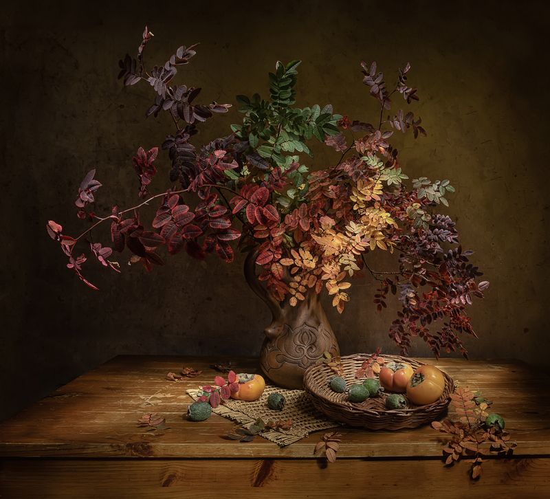 натюрморт, шиповник хурмв, фейхуа Краски осени ...photo preview