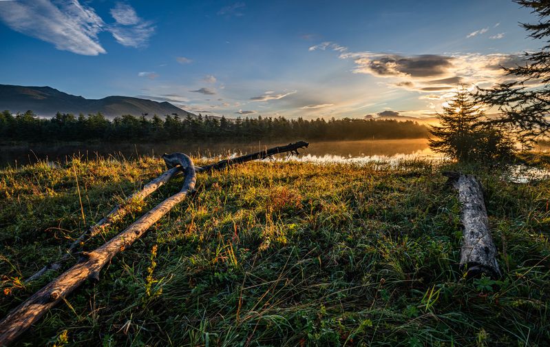 Утро, Колыма, река, осень, туман, Магнаданская область Утренний светphoto preview