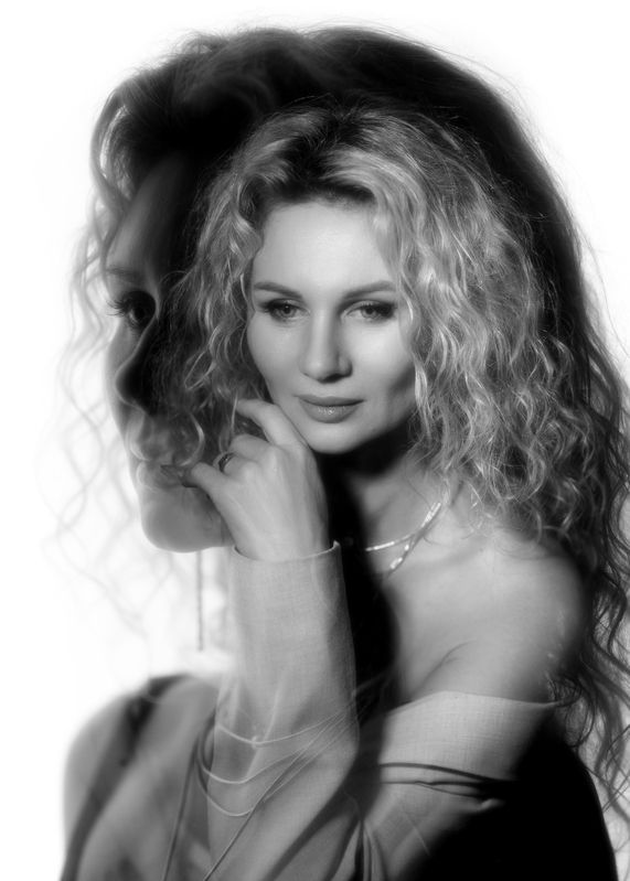 портрет, женский портрет, классический портрет, portrait, девушка, коллаж, двойная экспозиция photo preview