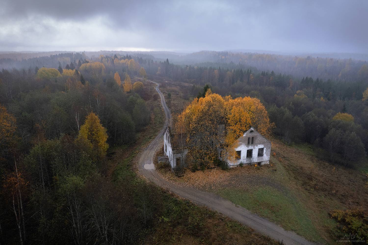 Карелия, осень, туман, Чехонин Александр