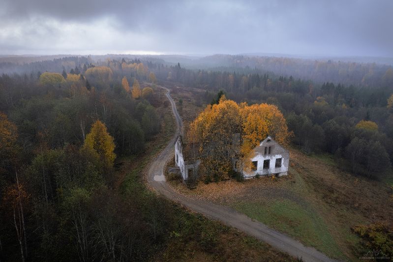 Карелия, осень, туман Silent hillphoto preview