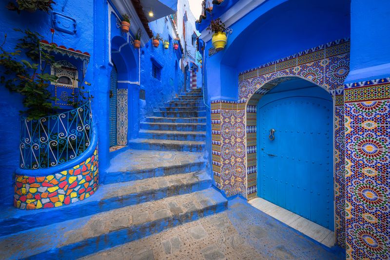 марокко, синий город, шефшауэн, maroc, marocco, street, city, blue, blue city, etnic, africa photo preview