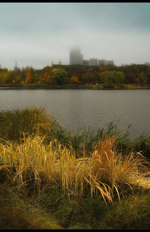 осень, октябрь, городские картинки, пейзаж, парк Октябрьphoto preview