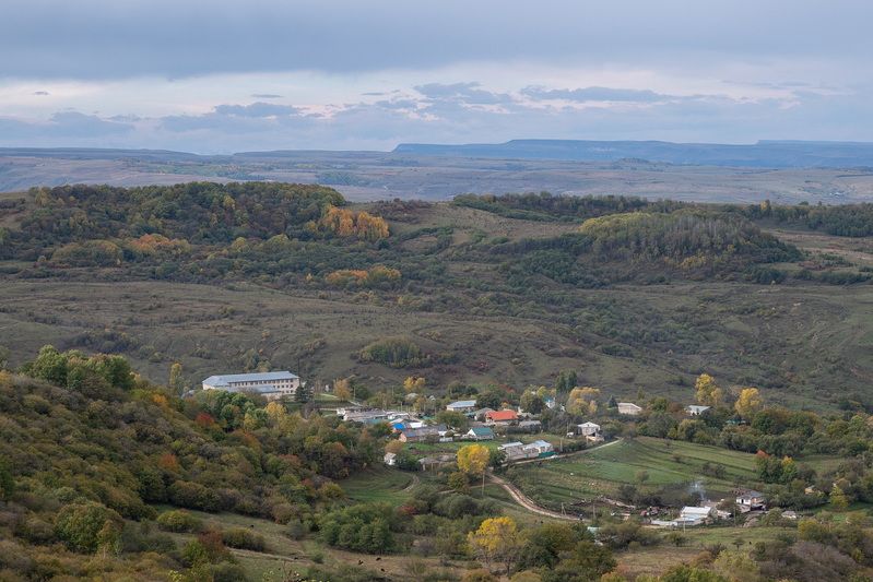 гора, осень, небо, плато, облака, утро, тучи, вечер , слои, холмы, долина, дымка, лес ОСЕНЬ В ПРЕДГОРЬЯХ КАВКАЗАphoto preview