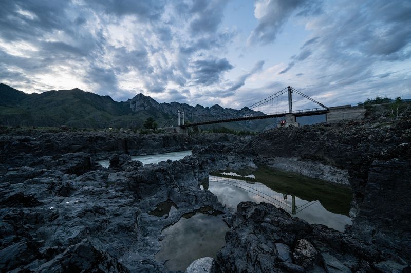 Россия, Республика Алтай, Чемальский район, река Катунь, Ороктойский мост Ороктойский мостphoto preview