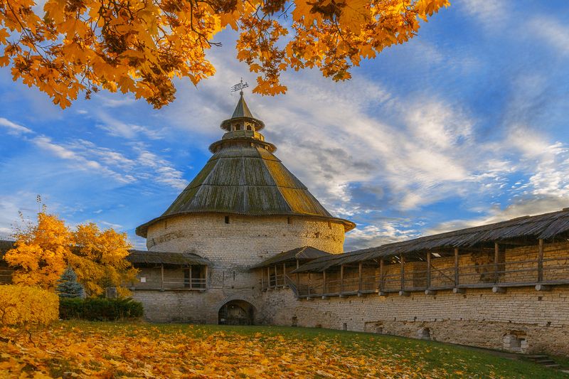 осень, небо, природа, архитектура В городе осень....photo preview