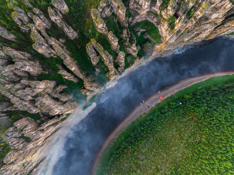якутия, синские столбы, река, лето, природа, россия, восход, пейзаж, сибирь, yakutiya, river, summer, nature, russia, sunrise, landscape, siberia Поющие скалыphoto preview