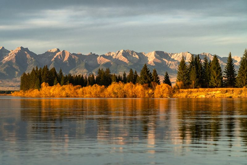 иркут, саяны, бурятия, золотая осень, тункинская долина Осенний Иркут в Тункинской долинеphoto preview