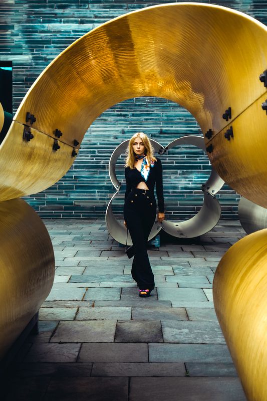 woman, portrait, fashion, beauty, outdoors Framed by designphoto preview