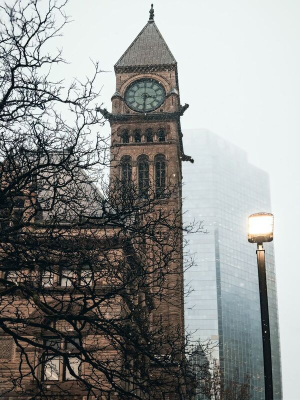 #Sky #Building #Window #Skyscraper #Tower #Plant #Tree #Clock #Street light #City Half past threephoto preview