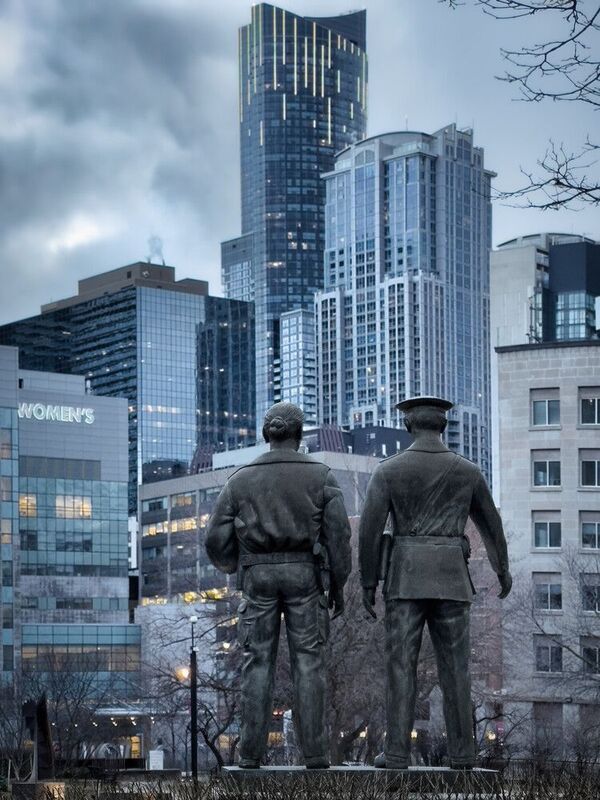 #Building #Skyscraper #Daytime #Cloud #Sky #Window #Sculpture #Tower #Statue #Art Sleep well, we will take care of youphoto preview