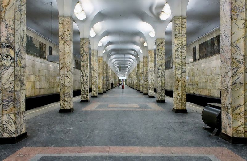 метро, москва, архитектура, транспорт, город, подземка станция метро  Автозаводская. Москва фото превью