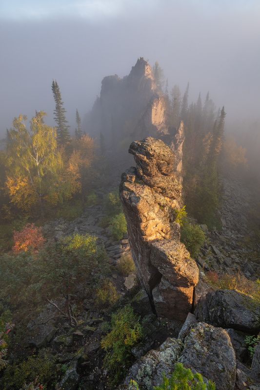 столбы, китайская стенка, китайка, красноярск, сибирь, осень Китайка осенью фото превью