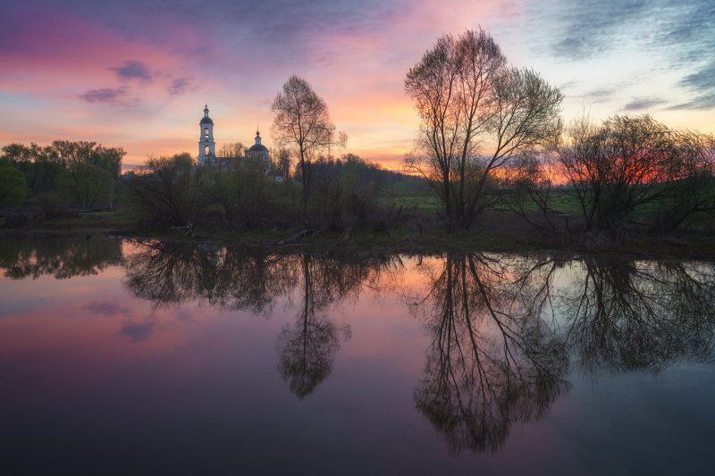 Пейзаж, Рассвет, Река, Филипповское, Церковь * * *photo preview