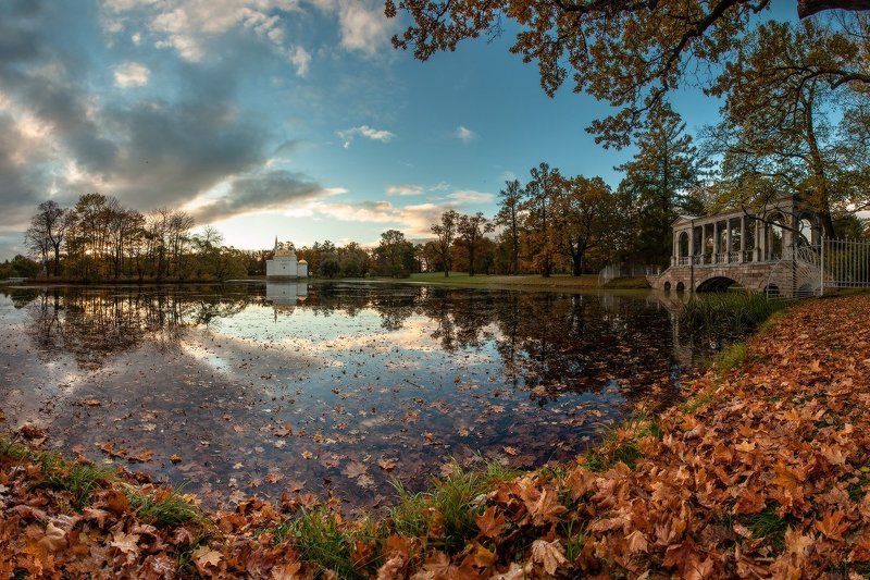 царское, село, пушкин, екатерининский, парк, мраморный, турецкая, мостик, баня, осень, россия, рассвет проОсень снова...photo preview