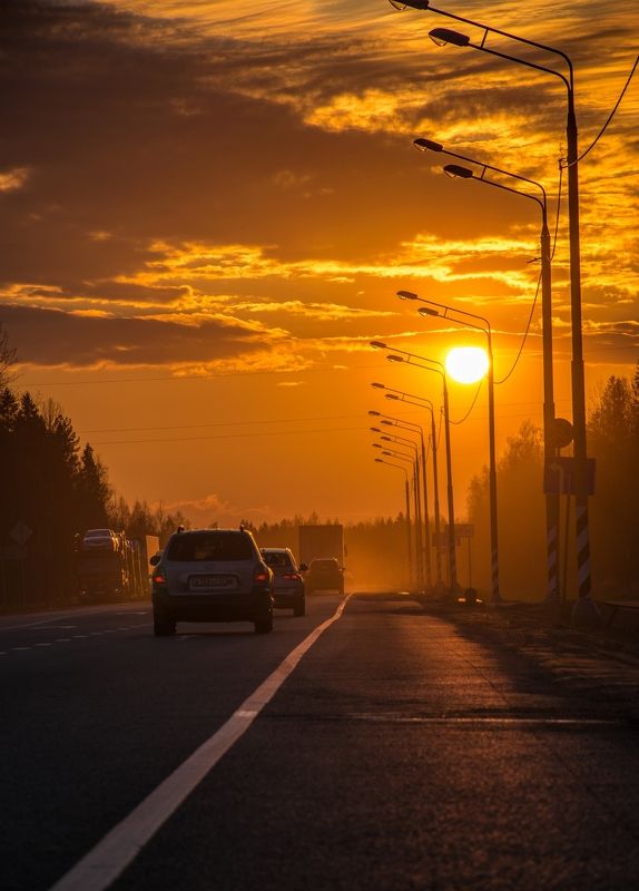 Закат на пути к Великому Новгороду.photo preview