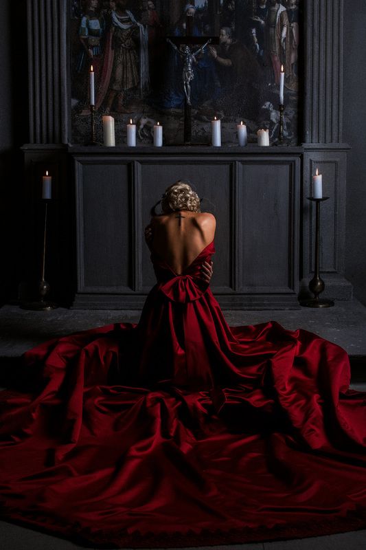 Beauty, Cross, Dark, Girl, Red Aksiniaphoto preview