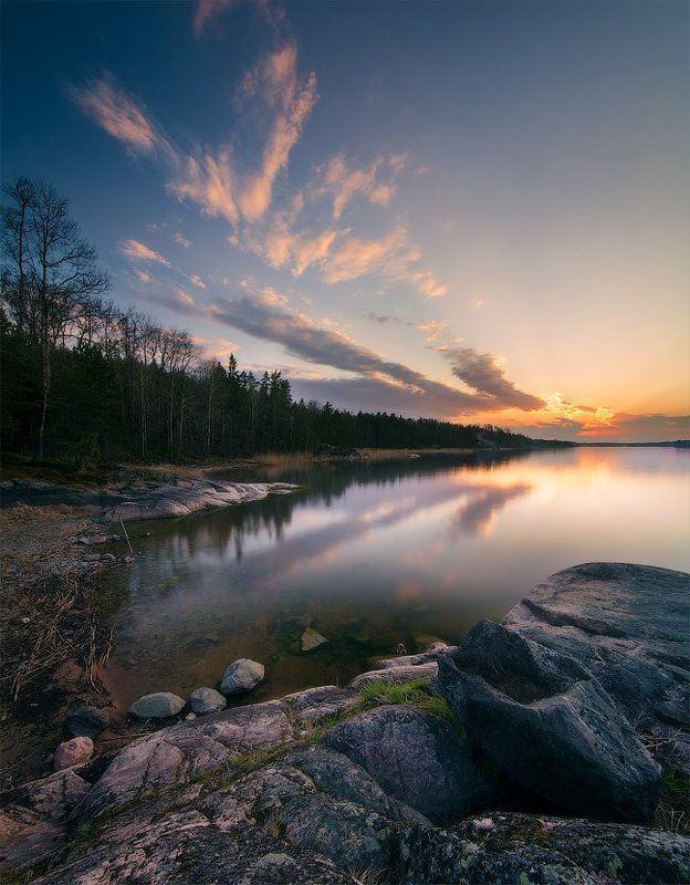 Ладога, природа, закат Май на Ладожских шхерахphoto preview