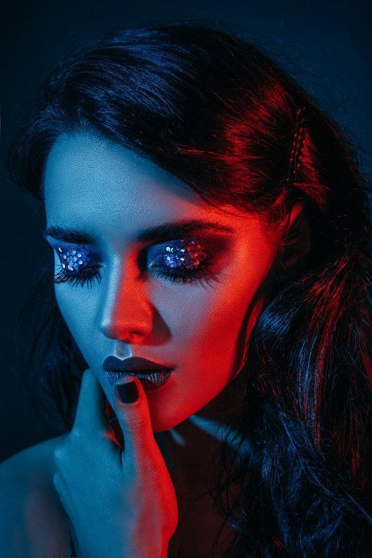 Art photo, Beautiful, Beauty, Beautyshoot, Eyes, Face, Fashion, Fashion photography, Glamour, Hair, Light, Lips, Makeup, Model, Portfolio, Portrait, Retouch, Бьюти, Визаж, Визажист, Глаза, Гламур, Красивая, Красный, Лицо, Макияж, Мейк, Мейкап, Модель, Пор Night colorsphoto preview