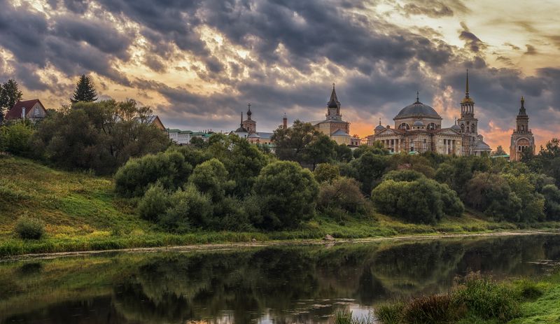 #Глубинка, #Монастырь, #Речка, #Россия, #Торжок Вечер в Торжкеphoto preview