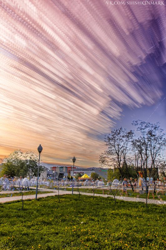 облака, красота, небо, город, Россия, закат Облакаphoto preview