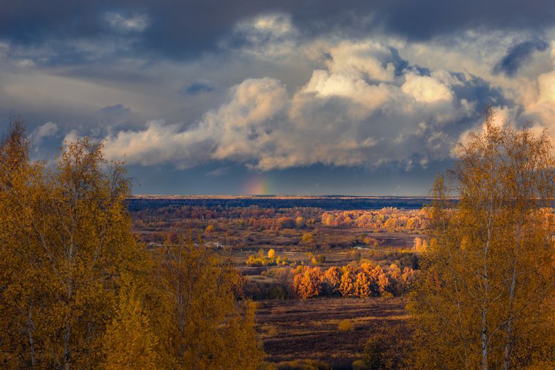 пейзаж осень октябрь быковка вязники В закатных лучах. Быковка.photo preview