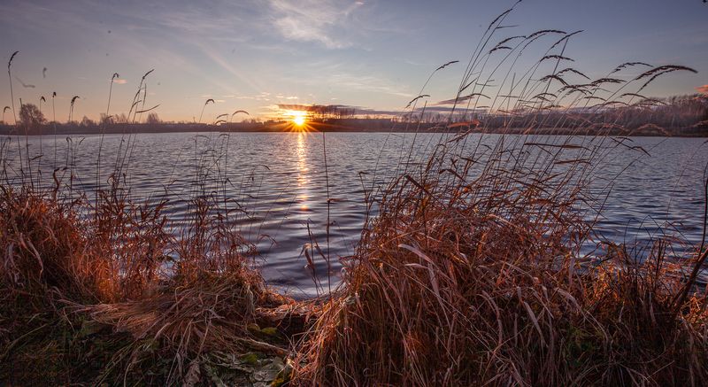 Река, закат, вечер На закате дняphoto preview