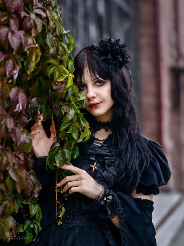 портрет, женский портрет, готика, лолита, готическая лолита Белладоннаphoto preview