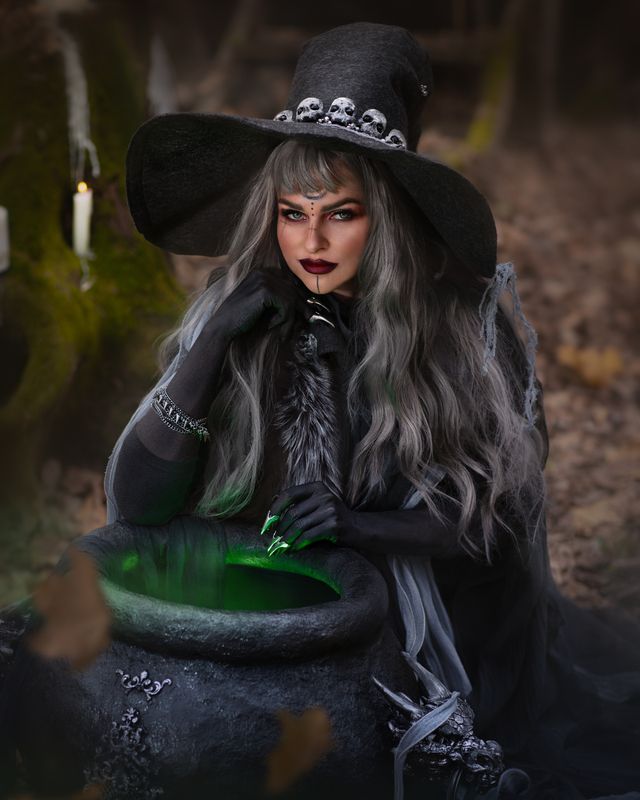 фотограф юлия дюдина, фотограф нижний новгород, арт фотограф,  волшебная фотосессия, фотосессия ведьма, фотосессия к halloween Ведьма сказочного лесаphoto preview