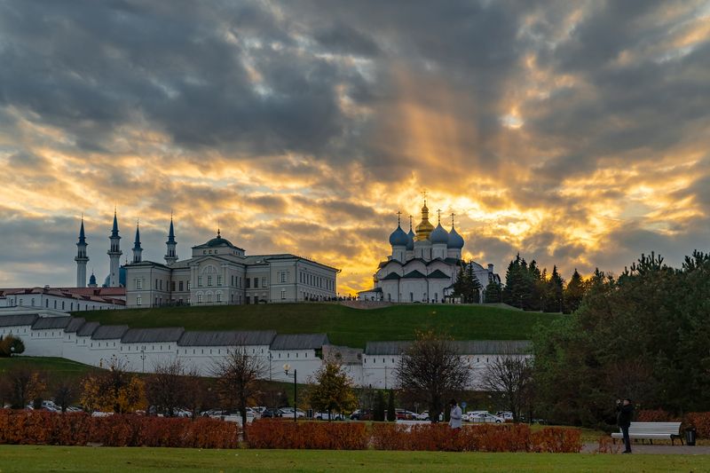 казань, казанский кремль, закат Казанский Кремль на закатеphoto preview