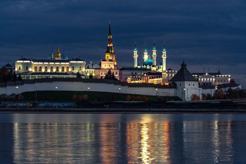 казань, казанский кремль Вечерний вид на Казанский Кремльphoto preview